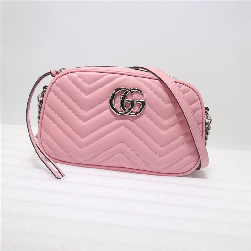 GG Marmont small shoulder bag 447632 pink High