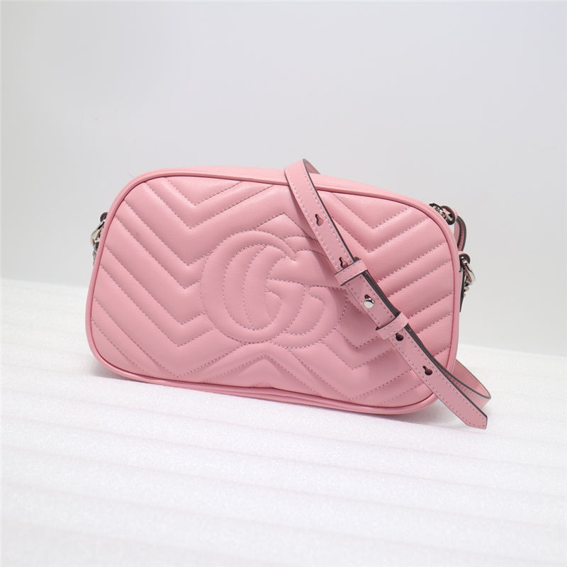 GG Marmont small shoulder bag 447632 pink High