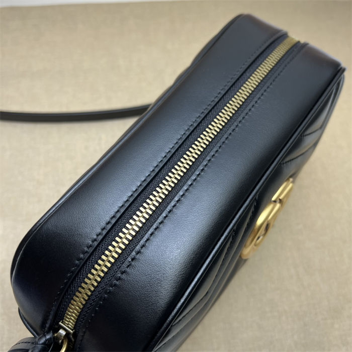 GG Marmont small shoulder bag 447632 black High