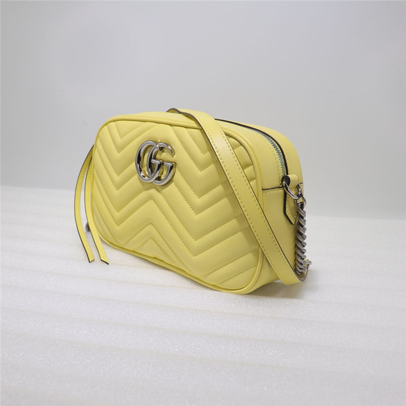 GG Marmont small shoulder bag 447632 yellow High