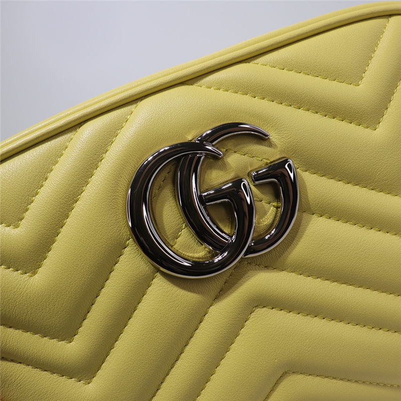 GG Marmont small shoulder bag 447632 yellow High