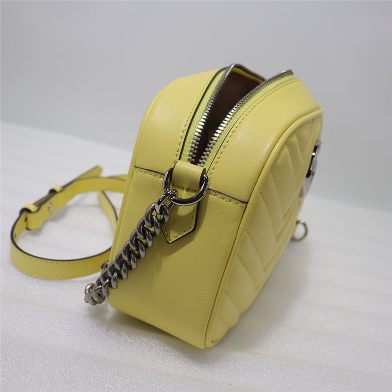 GG Marmont small shoulder bag 447632 yellow High