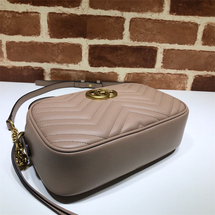 GG Marmont small shoulder bag 447632 Milk Tea High