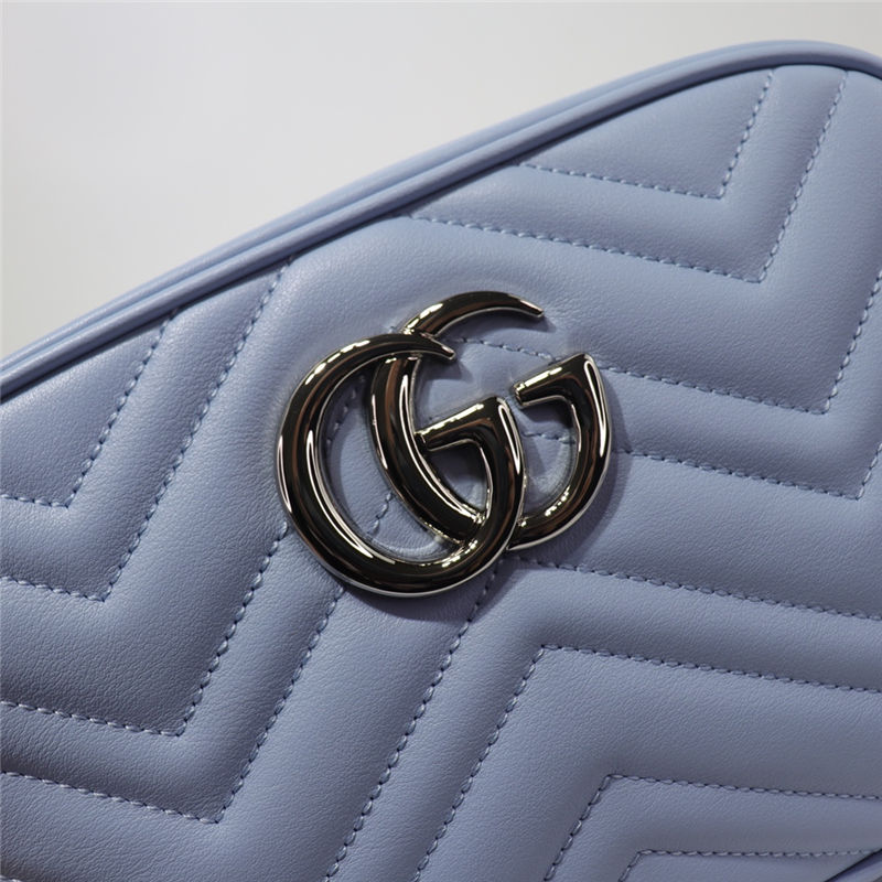 GG Marmont small shoulder bag 447632 blue High