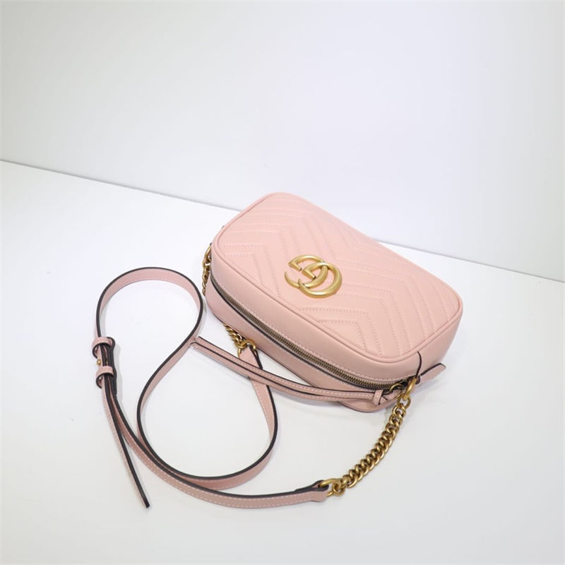 GG Marmont small shoulder bag 447632 light pink High