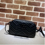 GG Marmont small shoulder bag 447632 Black-Black High