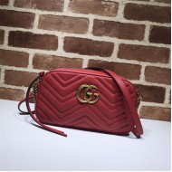 GG Marmont small shoulder bag 447632 Red High