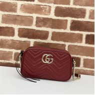 GG Marmont small shoulder bag 447632 Burgundy High