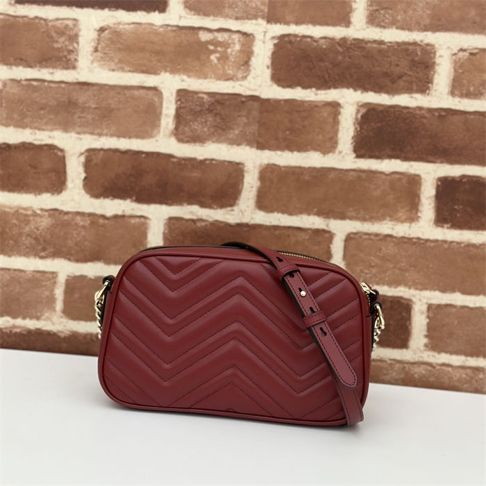 GG Marmont small shoulder bag 447632 Burgundy High