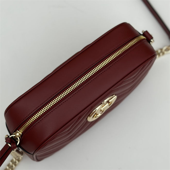 GG Marmont small shoulder bag 447632 Burgundy High