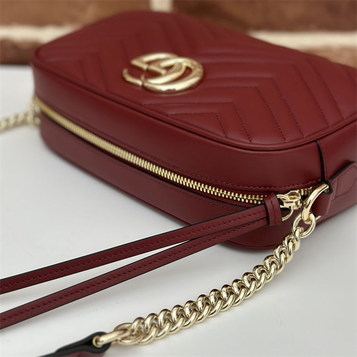 GG Marmont small shoulder bag 447632 Burgundy High