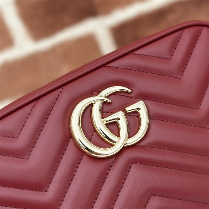 GG Marmont small shoulder bag 447632 Burgundy High