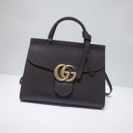 GG Marmont small top handle bag Leather 421890 Coffee High