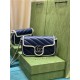 GG MARMONT MATELASSÉ SUPER MINI BAG 476433 Blue/White High