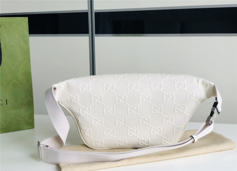 GG Embossed belt bag 645093 White High