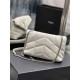 LOULOU PUFFER MINI BAG IN QUILTED LAMBSKIN Silver-Tone White High