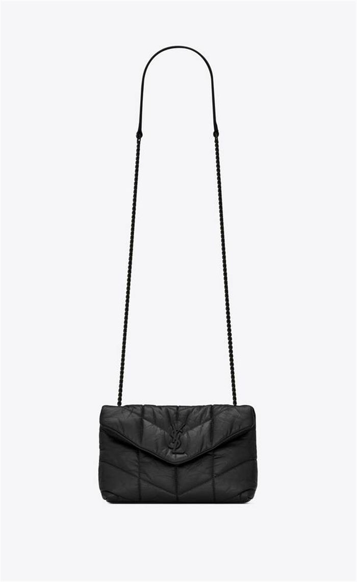 LOULOU PUFFER MINI BAG IN QUILTED LAMBSKIN Black High