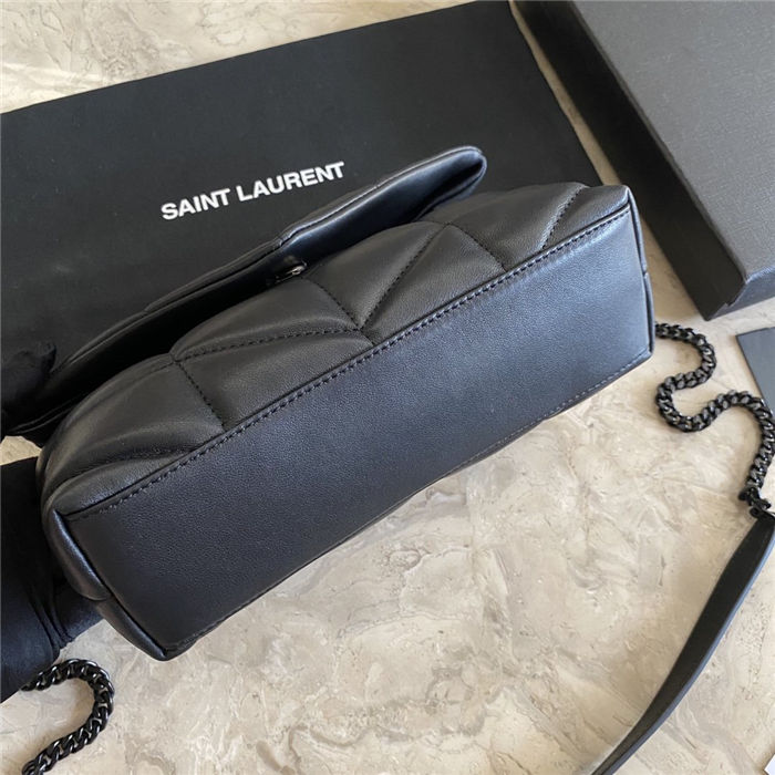 LOULOU PUFFER MINI BAG IN QUILTED LAMBSKIN Black High