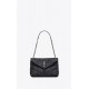 LOULOU PUFFER SMALL BAG IN QUILTED LAMBSKIN Silver-Tone Navy Blue High