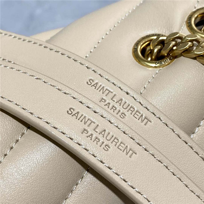 LOULOU SMALL IN MATELASSÉ “Y” LEATHER Gold-Tone Beige High