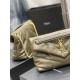 LOULOU PUFFER SMALL BAG IN QUILTED LAMBSKIN Gold-Tone Khaki High