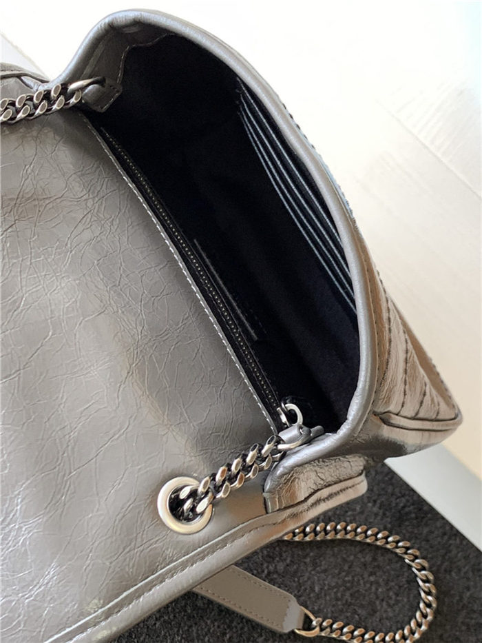 NIKI CHAIN WALLET CRINKLED LEATHER High