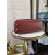 SMALL FLAP BAG WITH TOP HANDLE Shiny Calfskin Burgundy Gold Metal High