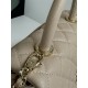 SMALL FLAP BAG WITH TOP HANDLE Grained Calfskin Beige Gold Metal High