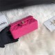 Mini CLASSIC HANDBAG Lambskin Gold Metal Fuchsia B