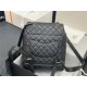 Chanel Medium Backpack Lambskin 91121 Silver-Metal Black High