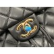 Chanel Medium Backpack Lambskin 91121 Gold-Metal Black High