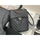 Chanel Medium Backpack Lambskin 91121 Gold-Metal Black High