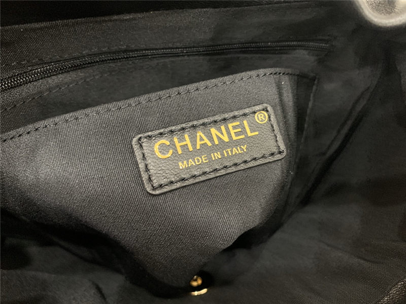 Chanel Medium Backpack Lambskin 91121 Gold-Metal Black High