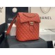 Chanel Medium Backpack Lambskin 91121 Gold-Metal Red High