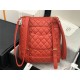 Chanel Medium Backpack Lambskin 91121 Gold-Metal Red High