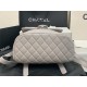 Chanel Medium Backpack Lambskin 91121 Silver-Metal Grey High