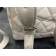 Chanel Medium Backpack Lambskin 91121 Silver-Metal Grey High