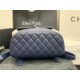 Chanel Medium Backpack Lambskin 91121 Silver-Metal Navy High