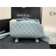 Chanel Medium Backpack Lambskin 91121 Silver-Metal Blue High