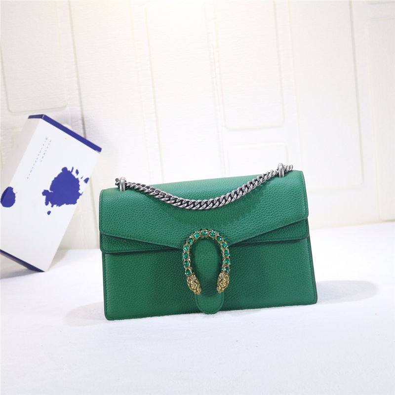 DIONYSUS GG SMALL SHOULDER BAG 400249 Leather green high