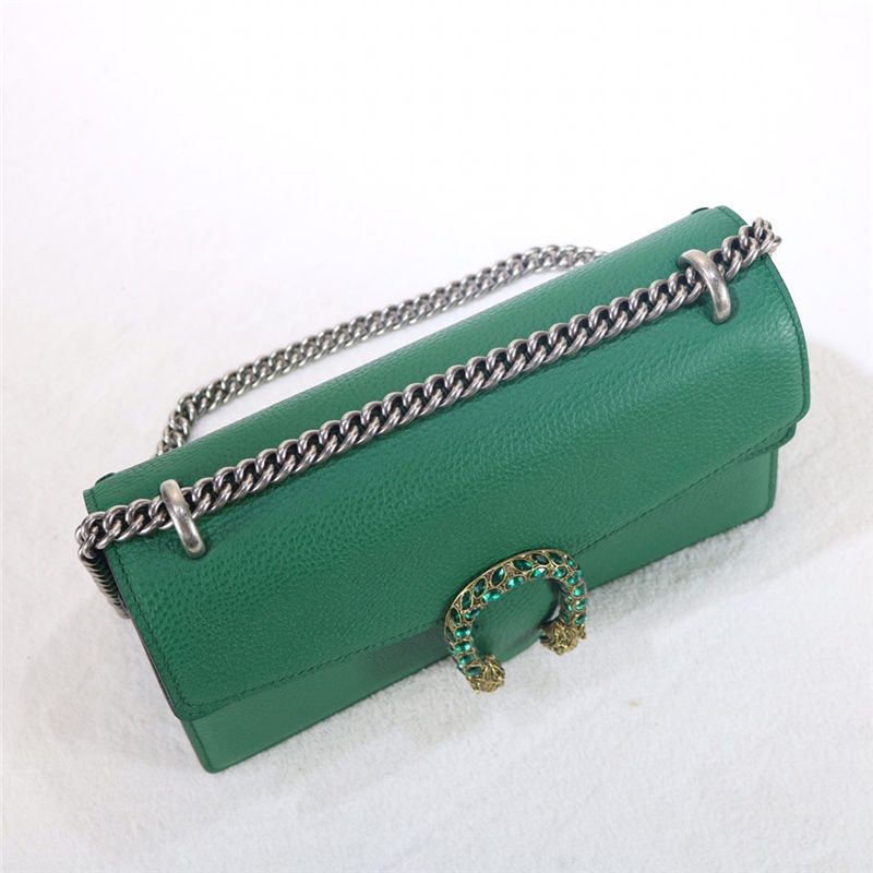 DIONYSUS GG SMALL SHOULDER BAG 400249 Leather green high