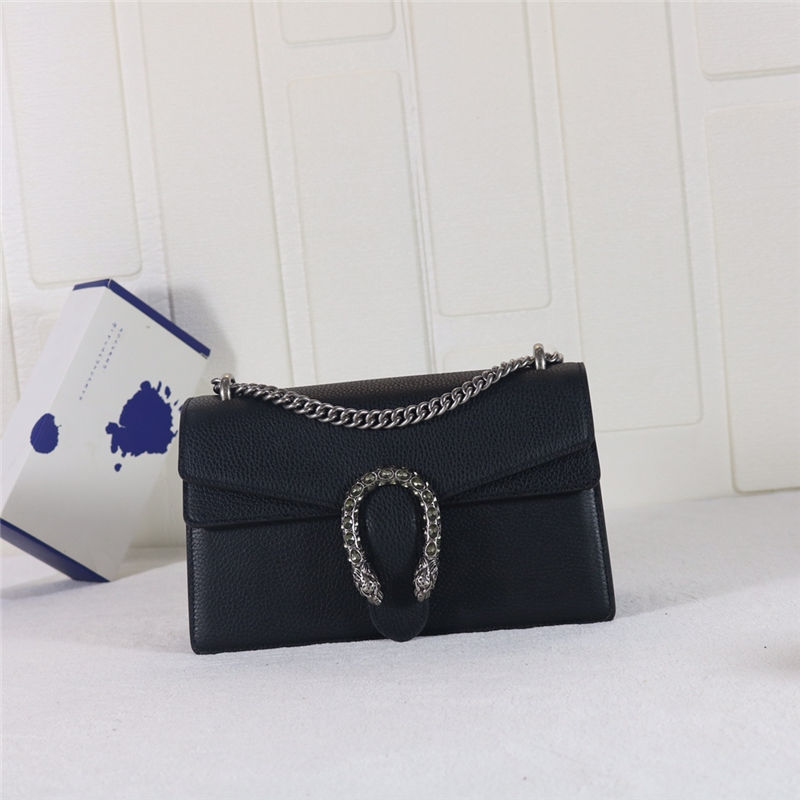 DIONYSUS GG SMALL SHOULDER BAG 400249 Leather black high