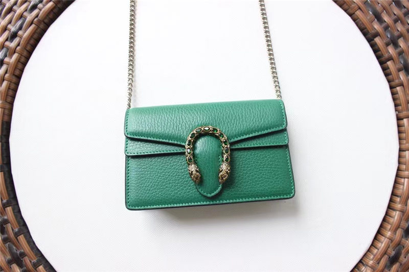 Dionysus super mini leather bag 476432 green high