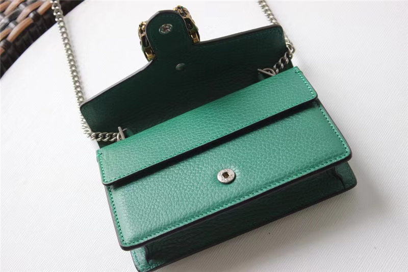 Dionysus super mini leather bag 476432 green high