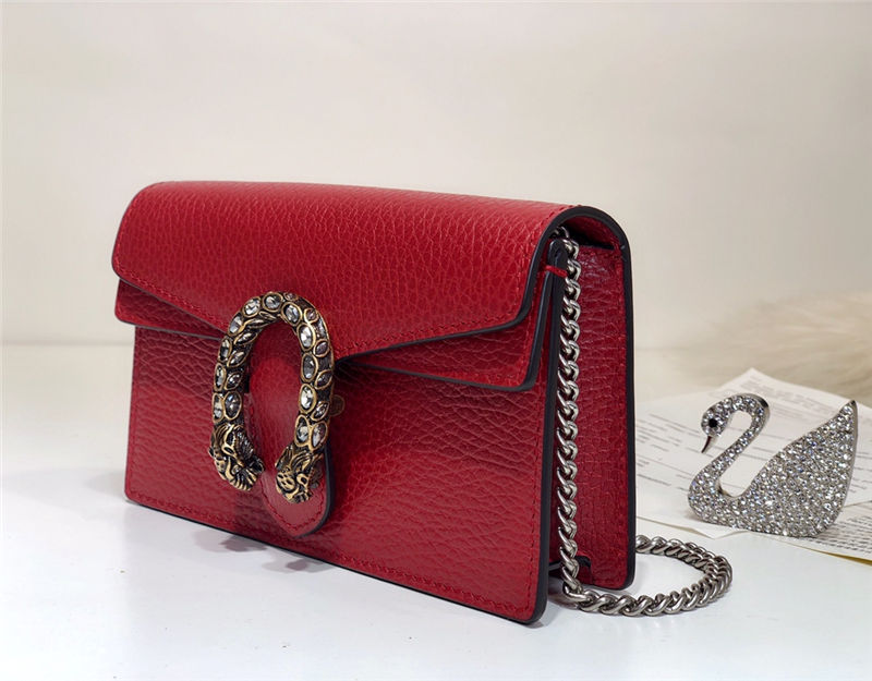 Dionysus super mini leather bag 476432 red high