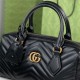 GG MARMONT SMALL TOP HANDLE BAG 746319 Lether Black High