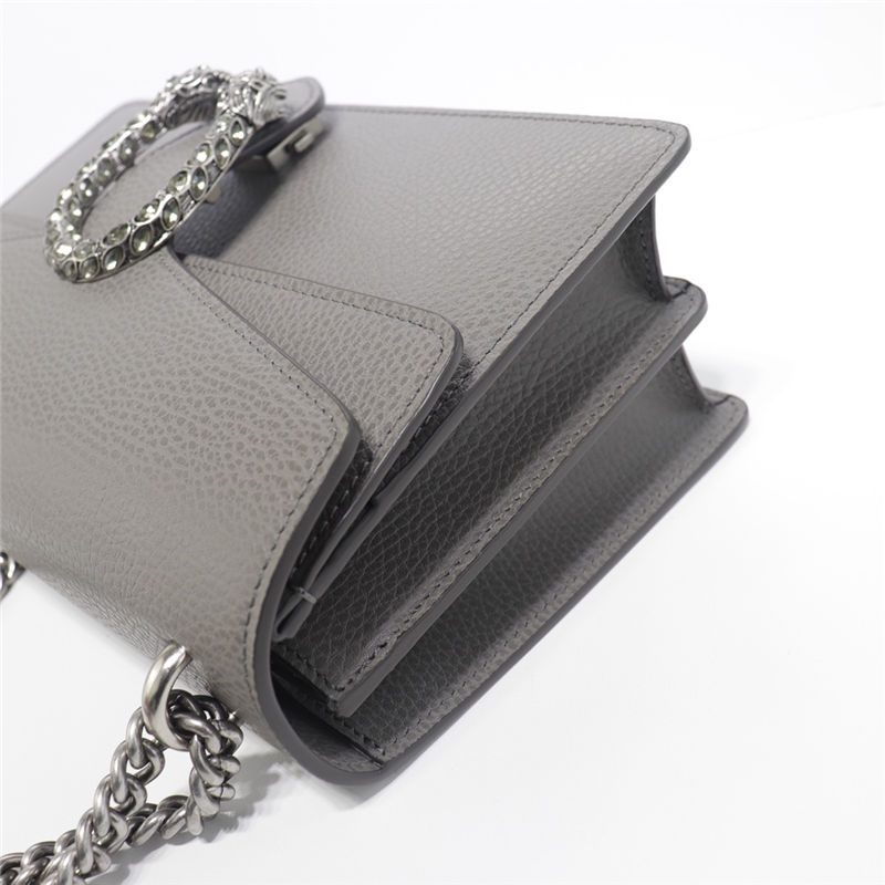 DIONYSUS GG SMALL SHOULDER BAG 400249 Leather Grey high