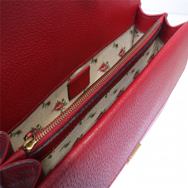 DIONYSUS GG SMALL SHOULDER BAG 400249 Leather Red high