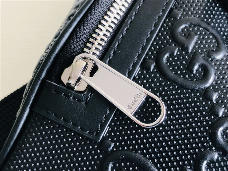 GG Embossed belt bag 645093 Black High