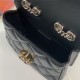 GUCCI DECO MINI SHOULDER BAG 741457 Leather Black High